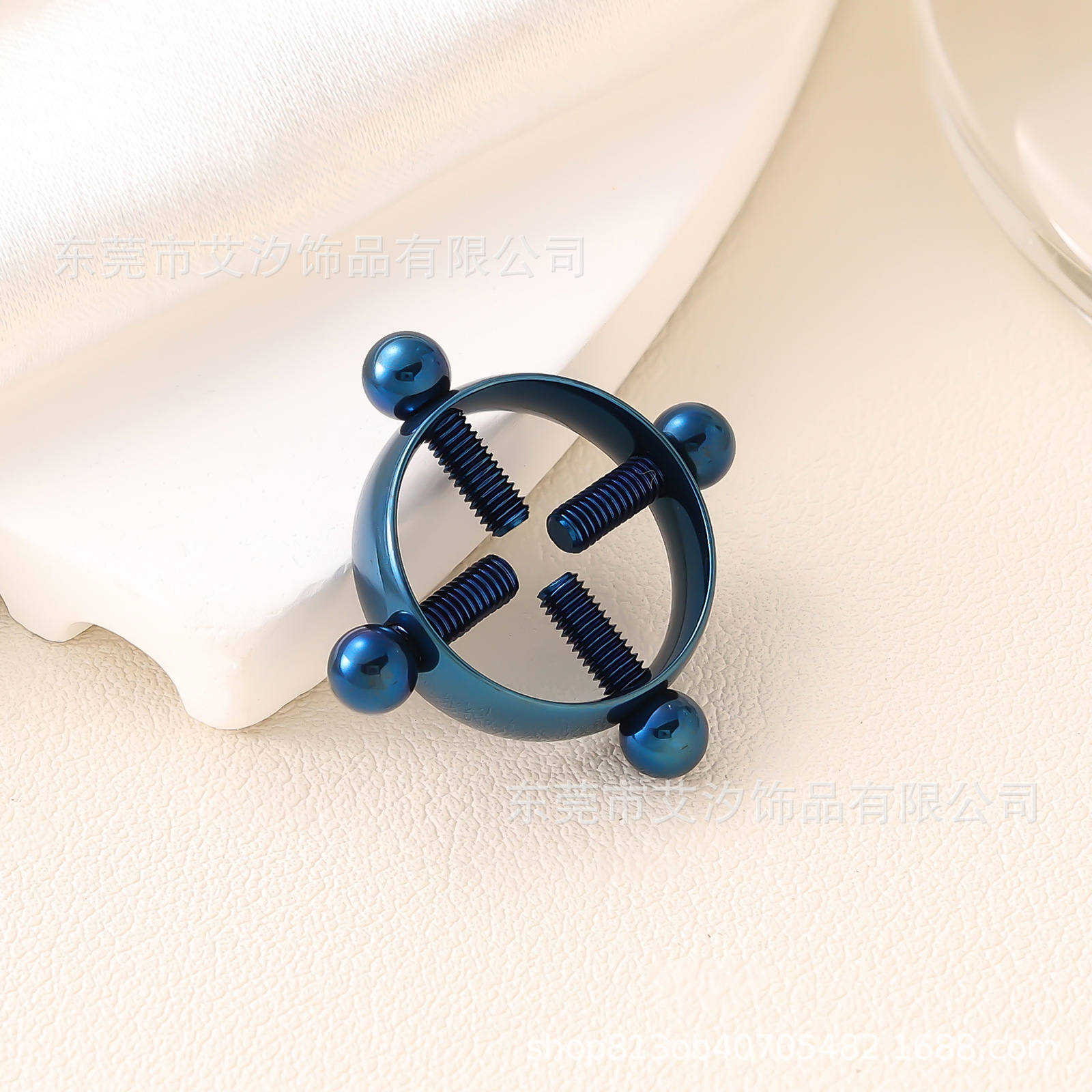 Labret piercing jewelry detail image