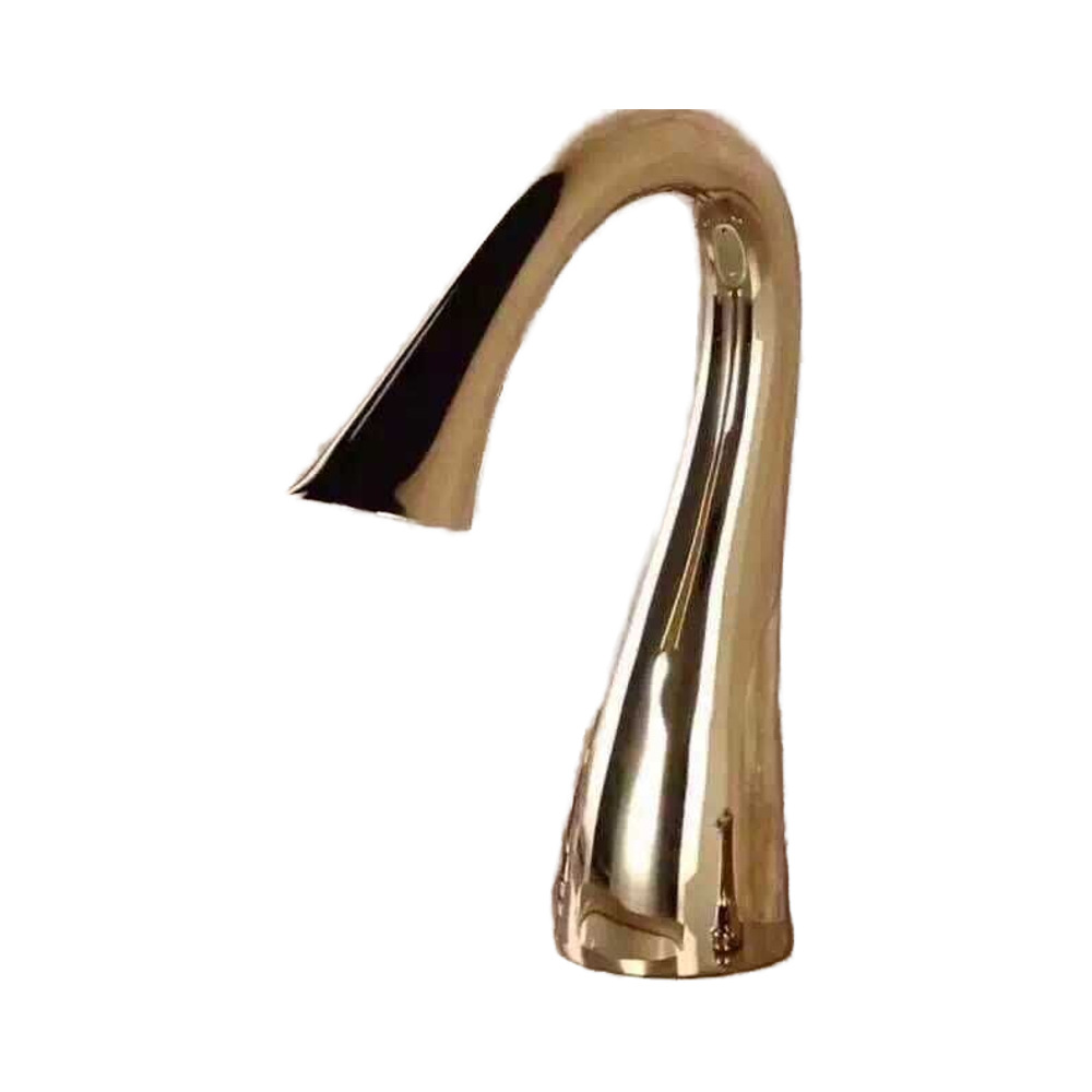 Light Luxury Golden Brass Basin Hot and Cold Faucet Nordic Style Bathroom Washbasin Three-Hole Faucet Exported to Indonesia