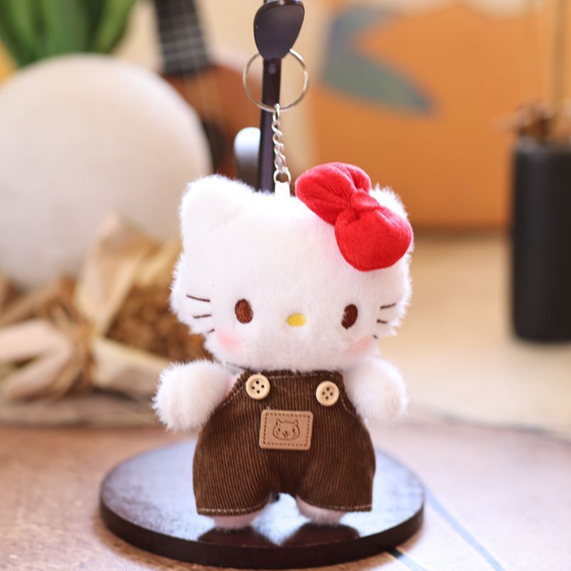 网红可爱萌kt猫挂件毛绒玩具公仔小猫咪包包挂饰钥匙扣布娃娃玩偶|undefined