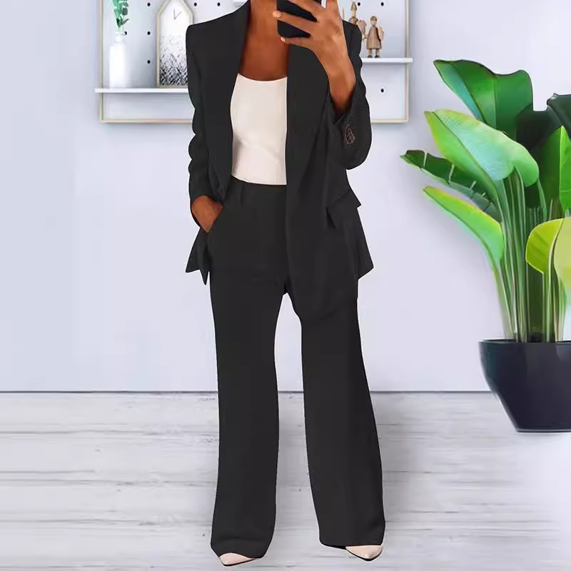 2025 Cross-Border Spring and Summer New European and American Fashion Lapel Slim Cardigan Elegant Suit Jacket Women's Suit Suit