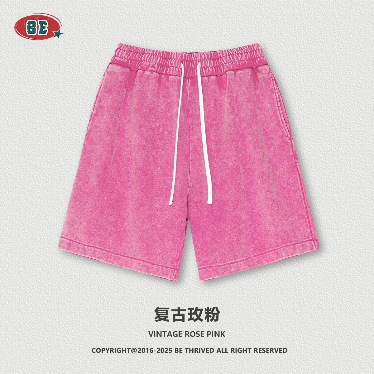 Pantalones Cortos Deportivos Lavados de Algodón