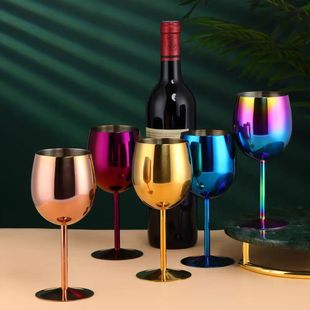 Cross-border 304 stainless steel red wine glass wine glass cocktail glass champagne glass bar glass 500ml