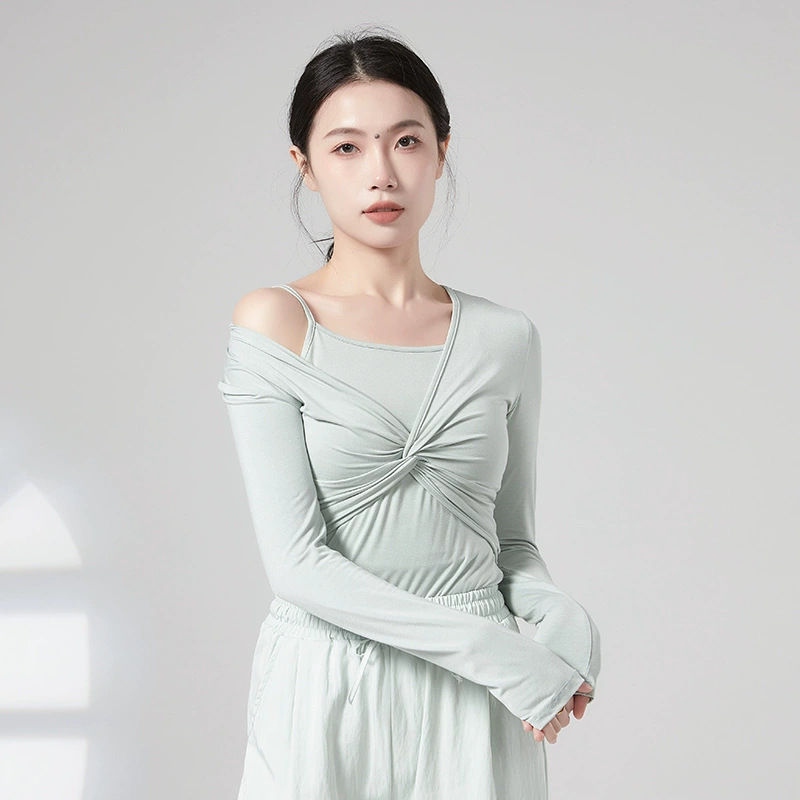 Весной и осенью одежда для современных танцев Топ женское тело одежда для китайских классических танцев костюм для взрослых учителей с коротким рукавом