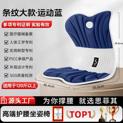 Including Flat Memory Foam Car — Seat cushion, seat cover - plus-size-sports-blue-above-60kg
