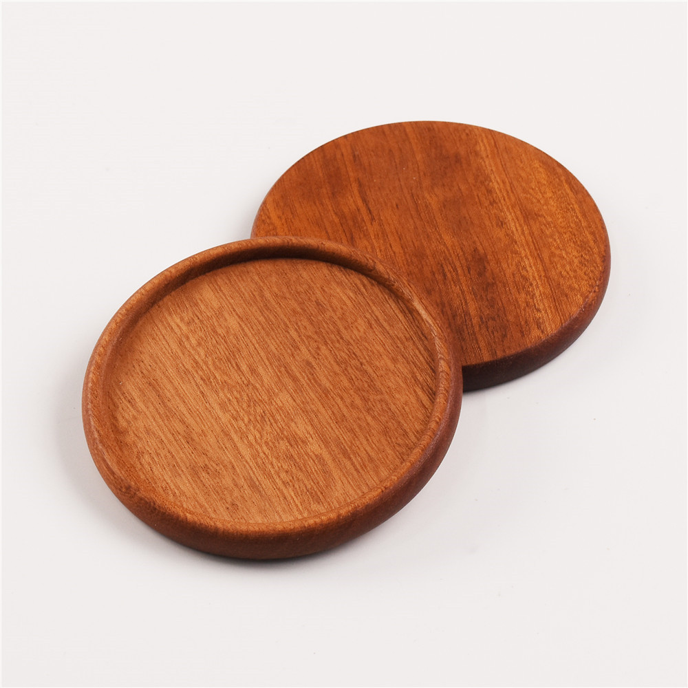 Creativo posavasos de madera maciza logo palabra grabada bandeja de té de madera bandeja de té bandeja de té bandeja de té bandeja de té bandeja de té de madera almohadilla de aislamiento térmico de estilo japonés