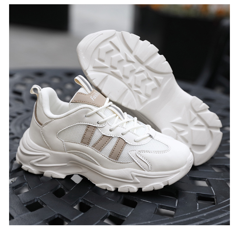 Scarpe da tennis da donna Scarpe da passeggio Scarpe in pelle Scarpe da ginnastica Scarpe da ginnastica sintetiche in mesh facili da pulire_voghion.com