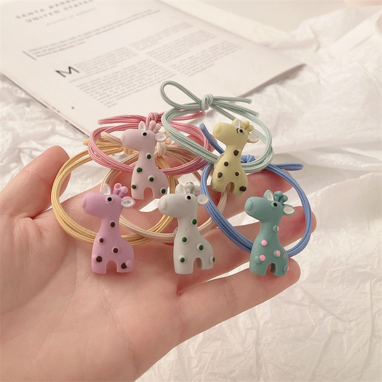 Acrílico girafa cabello anillo de cabeza cuerda red japonesa y coreana roja isn banda de goma de alta elasticidad pequeña cuerda de cabello fresca para adultos mujeres