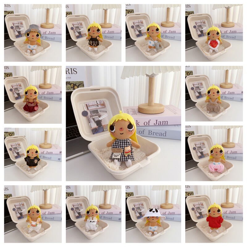 Little Jade Yuy Plush Toy Pendant Clothes Cute Cartoon Character Set 10cm Doll Apron Overalls Hat Little Jade Yuy Plush Toy Pendant Clothes Cute Cartoon Character Set 10cm Doll Apron Overalls Hat