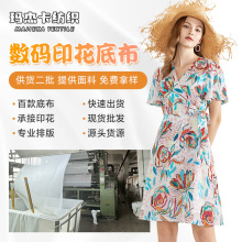 数码印花本白色底布 直喷印花花型大量底布 春夏T恤衬衫汉服面料