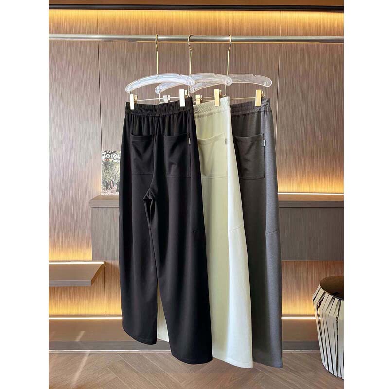 B/C powder pants!! Expensive Tencel Fabric Twist Design Loose High Waist Loose Design Early Spring All-match Pants
