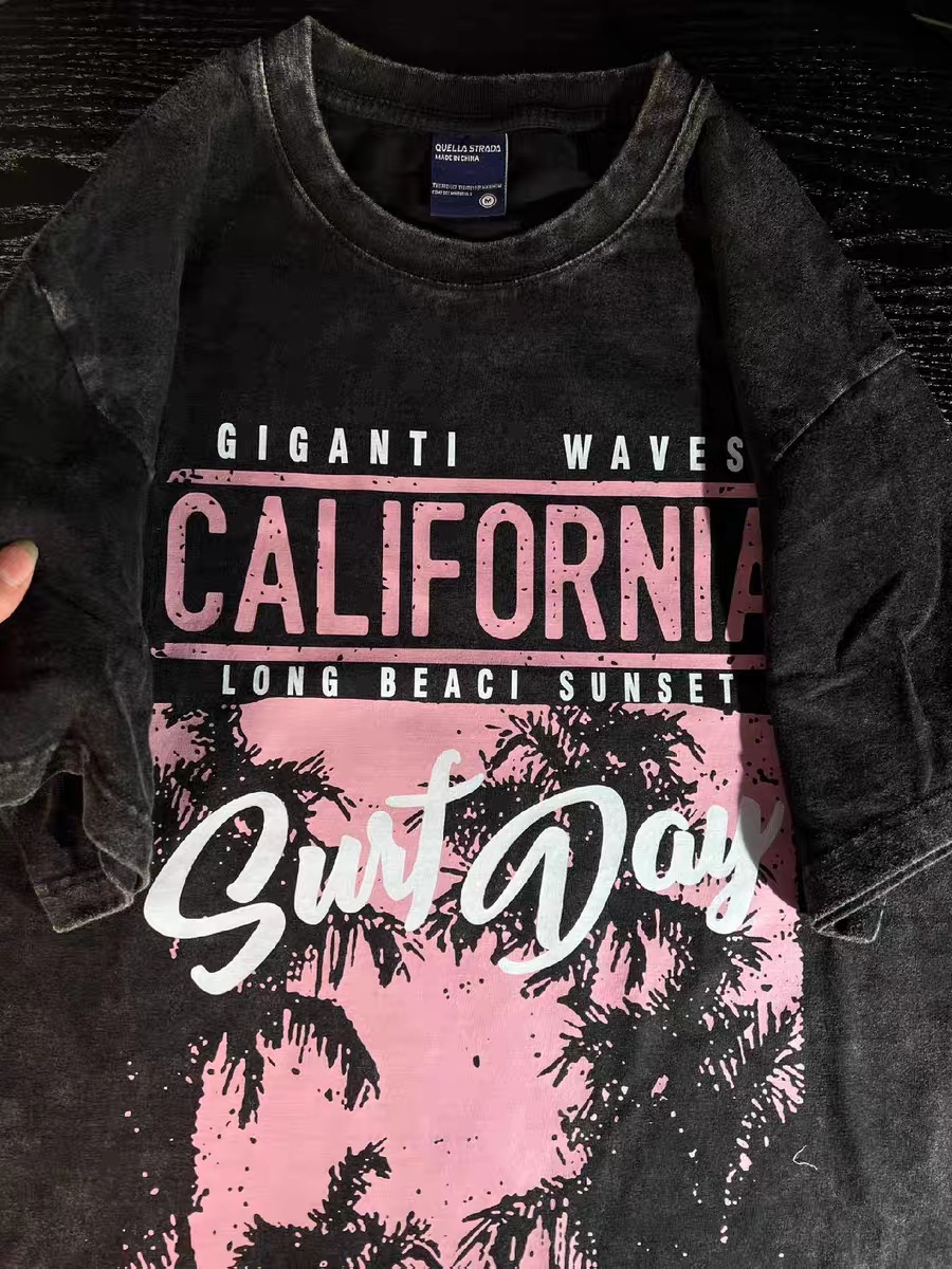 アメリカのヴィンテージの潮牌は古い純綿の半袖tシャツの女性の夏のゆったりしている240斤の大きいサイズの太ったmmの上で服を作ります。