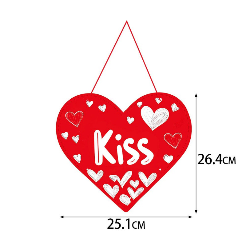 Productos de decoración del día de San Valentín transfronterizos europeos y americanos Amor rojo Colgante de la puerta del día de San Valentín Decoración del ambiente romántico de la boda Colgante