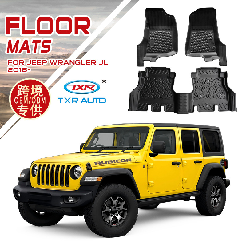 Adecuado para alfombrillas de coche Wrangler para coche especial Jeep jl jk Floor mat tapete impermeable TPE