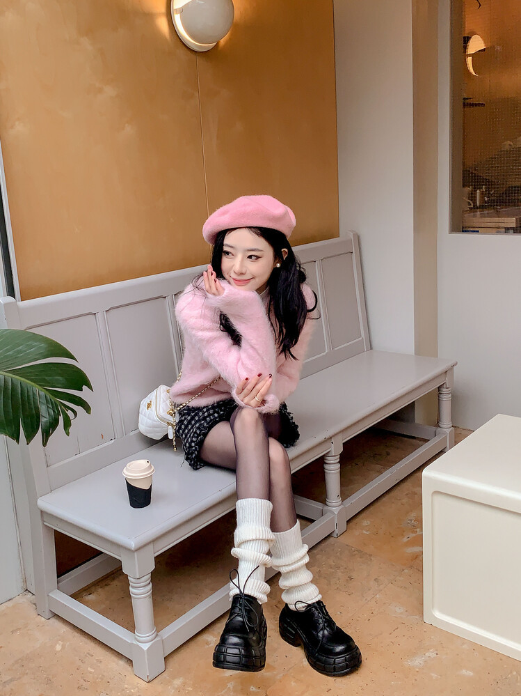 Giày lười nữ da bò phối dây buộc chéo đế xuồng platform phong cách Anh quốc — Màu Đen Hạt mở viền, Màu đen da bò mờ, Màu trắng chi tiết 16