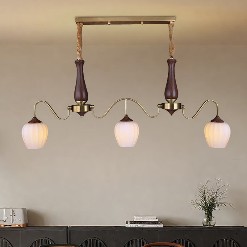 Sala de estar retro americana cálida lámpara de luz medieval nueva sensación de atmósfera minimalista sala creativa luminaria Zhongshan 397L