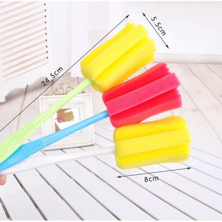 Directa de fábrica esponja Copa cepillo esponja botella de alimentación cepillo sin embalaje Copa cepillo Yiwu puerta a puerta entrega