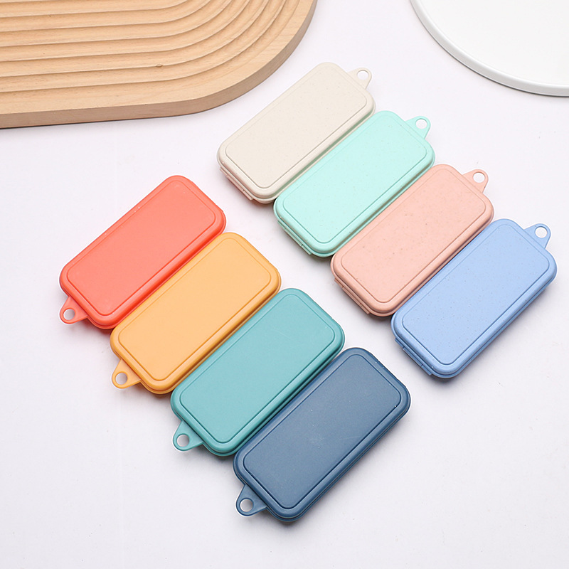 Wheat Straw Foldable Tableware Set Creative Detachable Chopsticks Spoon Set Portable Tableware Gift