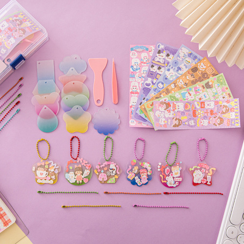 Handheld Gukka Set Gukka Children's Handmade Note Material Sticker Wholesale Stationery Cartoon Cute Gukka Sticker Gift Box