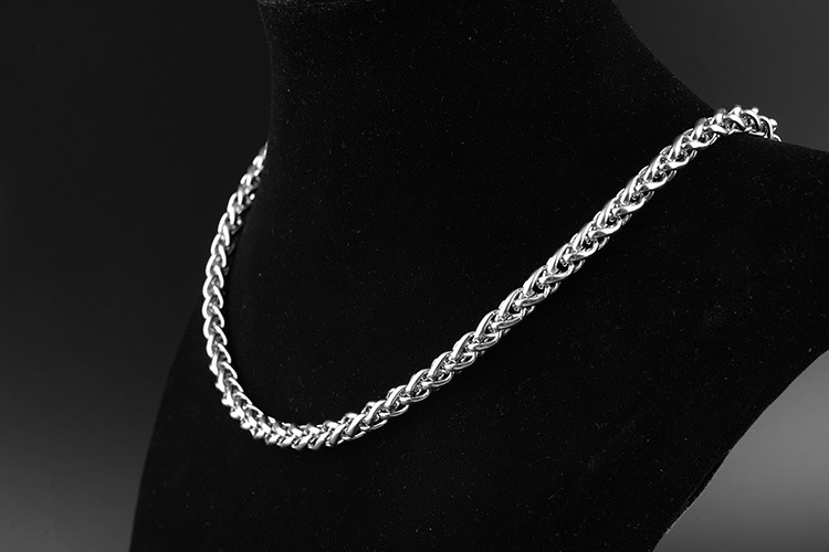 Collier chaîne panier de fleurs en acier inoxydable mixte_voghion.com