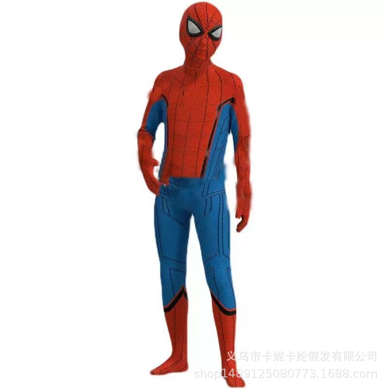 Amazing Spider-Man cos Halloween Children's Costume One-piece Headgear and Pants Order Note Size Cross Border