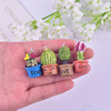 Realistic three dimensional resin, keychain, mobile phone, pendant with accessories, cactus