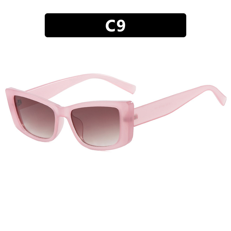 Nuevas gafas de sol de ojo de gato de marco pequeño retro con bisagra de metal para hombres y mujeres, gafas de sol de sombra callejera de alta gama Sunglass