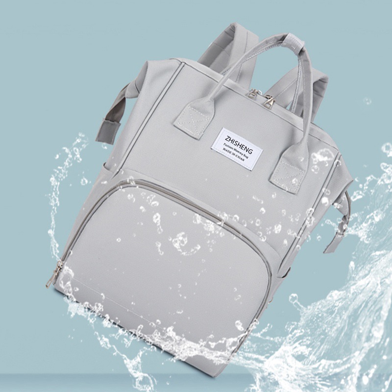 Mochila de mamá de color sólido, simple y de gran capacidad, mochila de mamá, bolsa de almacenamiento de pañales de biberón, bolsa de maternidad y bebé, mujer