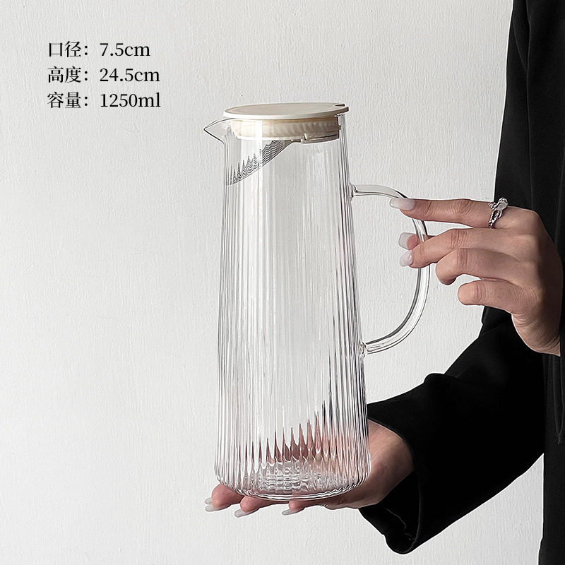 tetera de refrigeración de alta calidad tetera de vidrio resistente a altas temperaturas tetera de té de gran capacidad tetera de té de frutas doméstica tetera de jugo de frutas