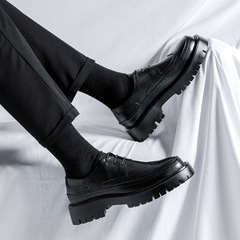 English trend individual leather shoes for men casual shoes business formal shoes for adolescents height increasing small leather shoes 20351-R