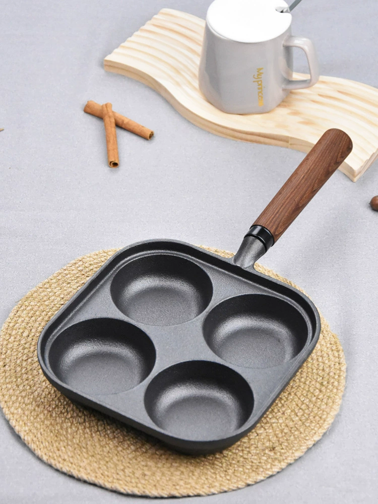 Новая чугунная сковорода, углубленная форма для яичного бургера, бытовая антипригарная сковорода, сковорода для яичных пельменей без покрытия