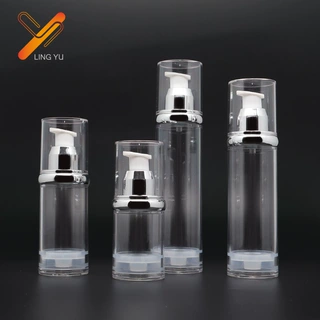 30ml50ml80ml多规格电镀AS真空瓶凸肩乳液精华按压瓶化妆品