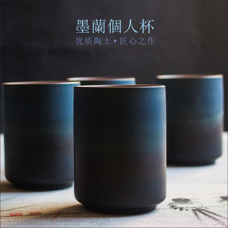 Cross-Border Popular Japanese-Style Large Rustic Ceramic Water Cup Personal Cup Master Cup Water Cup Tea Cup Single Cup Restaurant Kiln Gradient Cross-Border Popular Japanese-Style Large Rustic Ceramic Water Cup Personal Cup Master Cup Water Cup Tea Cup Single Cup Restaurant Kiln Gradient