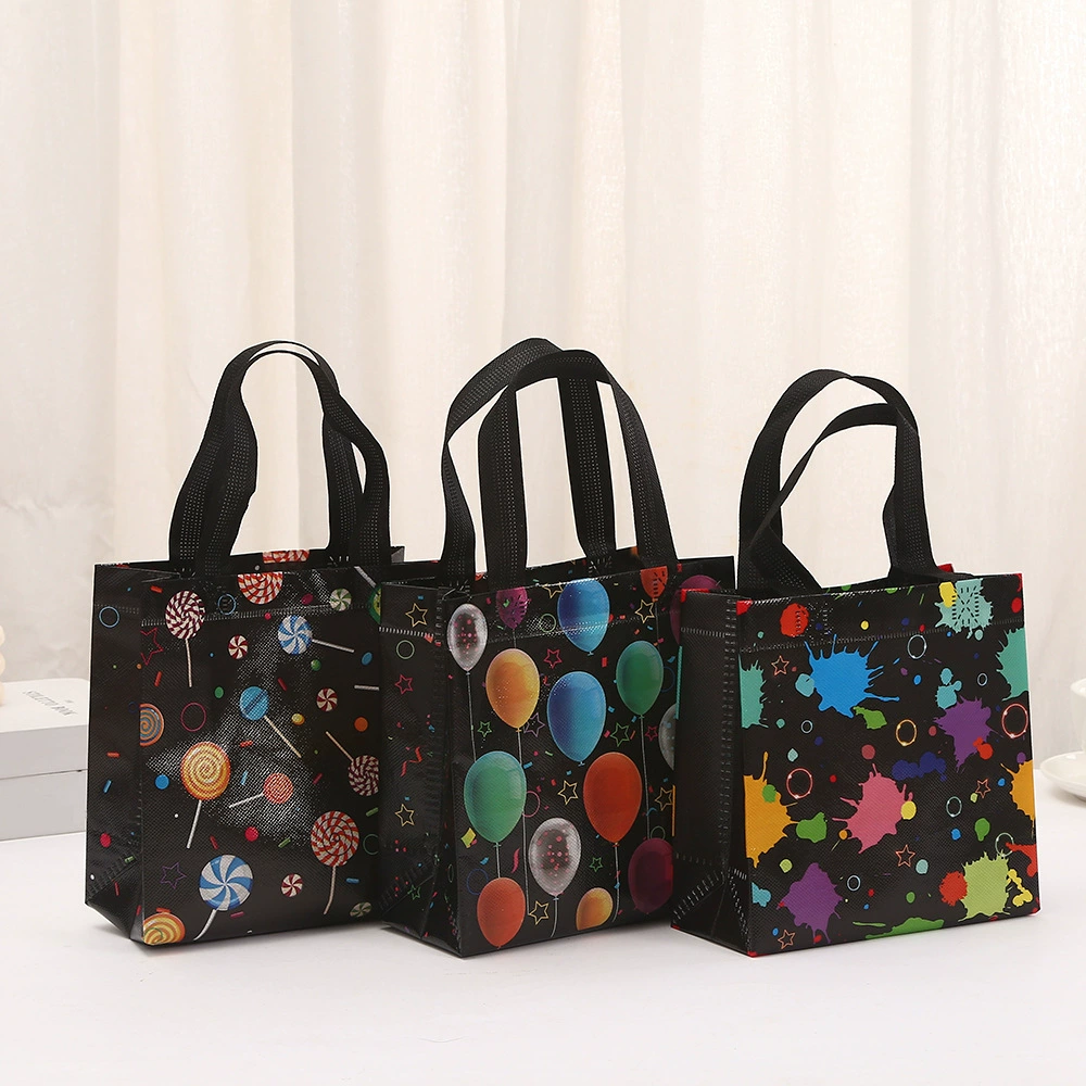 Сумка с принтом конфет водонепроницаемая сумка на вынос Оптовая детская сумка для покупок Нетканая сумка для конфет