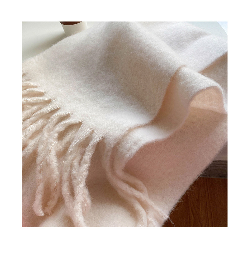 Solid Color Thickened and Extended Scarf for Women, 2026 Autumn and Winter New Korean Style, Versatile Winter Shawl for Students, Pink