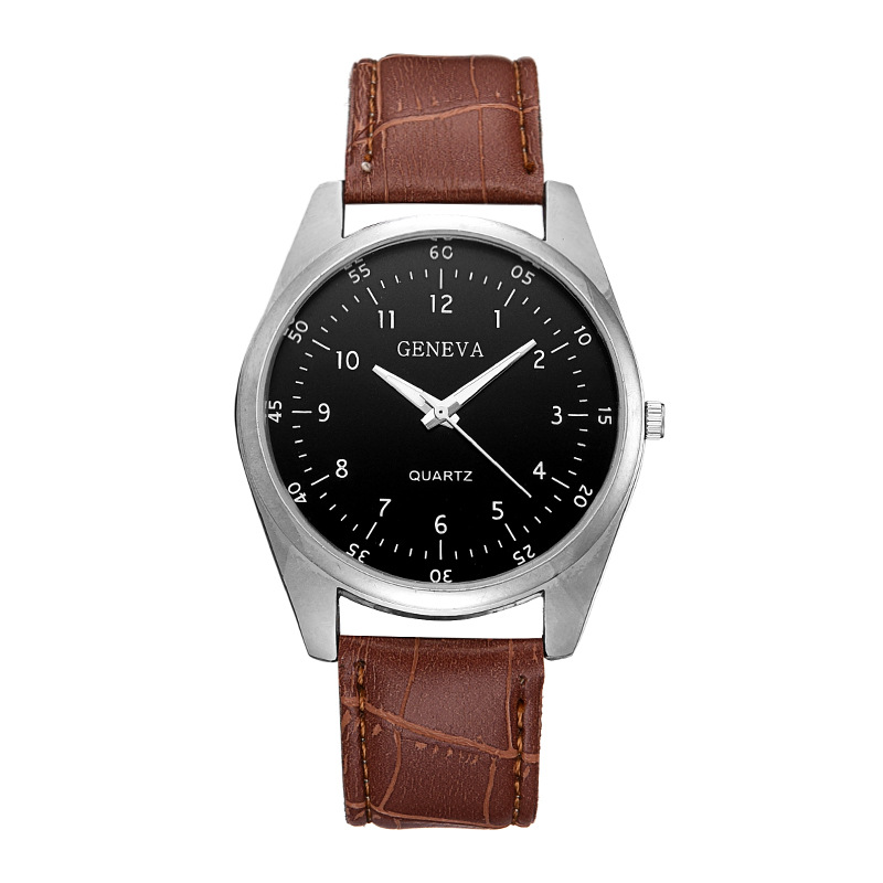 Orologio a pendolo al quarzo da uomo con cintura stile business blu chiaro_voghion.com