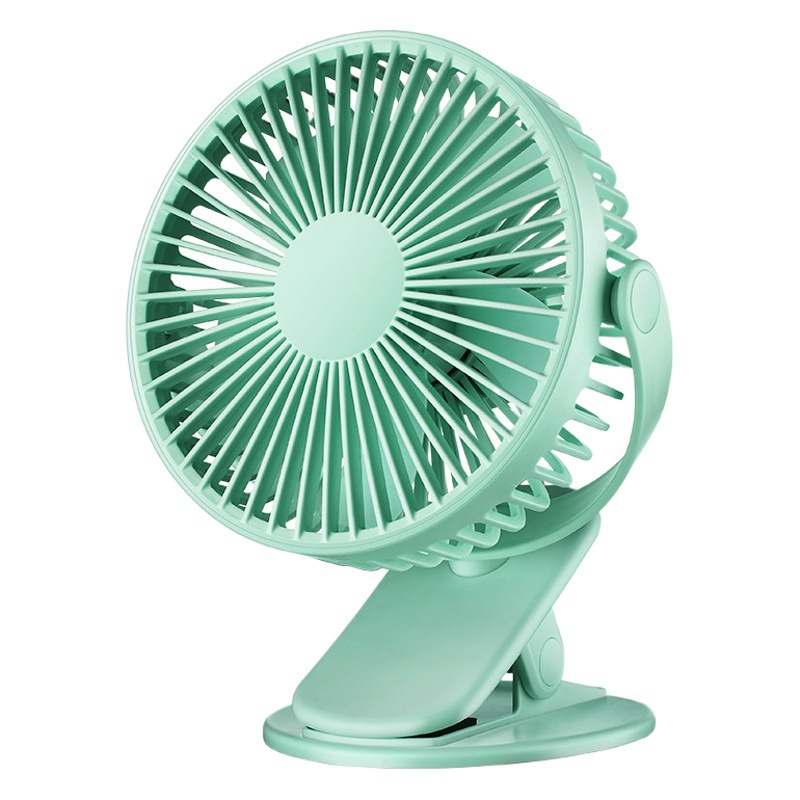 Ventilador USB pequeño al por mayor, mini ventilador portátil recargable con clip, silencioso, para escritorio, ideal para dormitorios estudiantiles.
