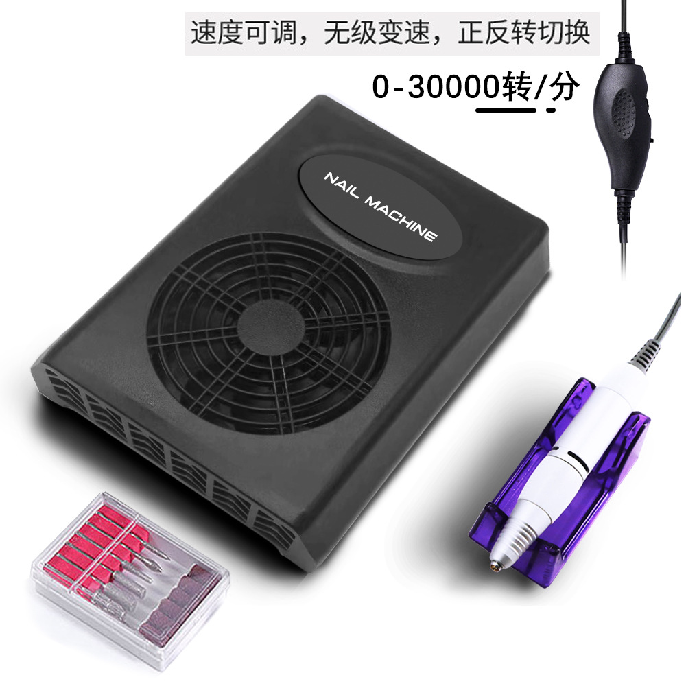 Aspirador de uñas para pulir, perilla dos en uno, 30w, alta potencia, bajo ruido, colector de polvo de uñas de escritorio ajustable