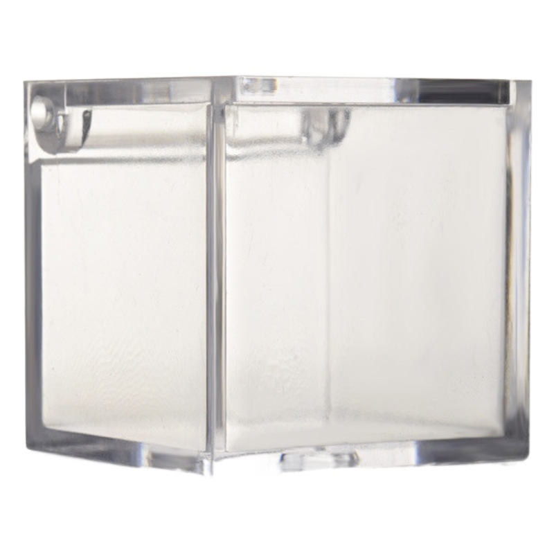 TikTok caja cuadrada transparente caliente al por mayor Caja de plástico acrílico cuadrado uñas lentejuelas almacenamiento pantalla caja