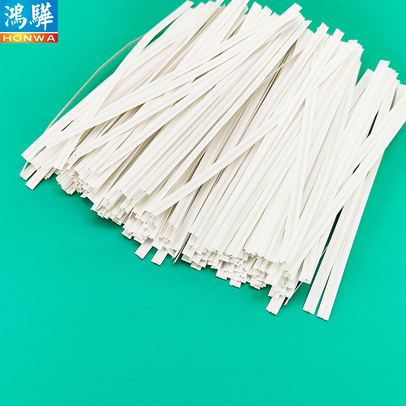 尺寸12cm长面包白色纸扎带 东莞礼品包装长120mm白色牛皮纸扎带