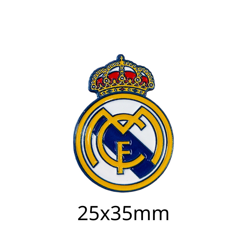 Insignias metálicas transfronterizas, pegatinas para teléfonos móviles, broches, Copa Mundial, Liga de Campeones, club de fútbol, insignias del Real Madrid, insignias del Liverpool al por mayor