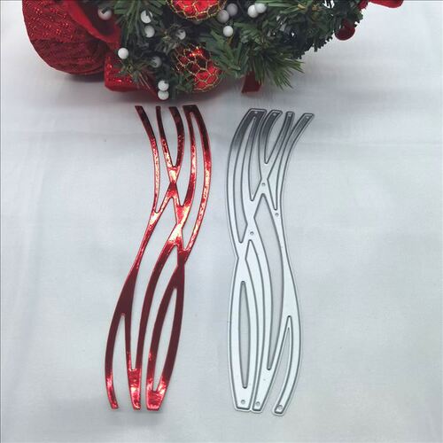 Long lace embossed knife mold etching process DIY carbon steel mold greeting card production Scrapbook cutting template