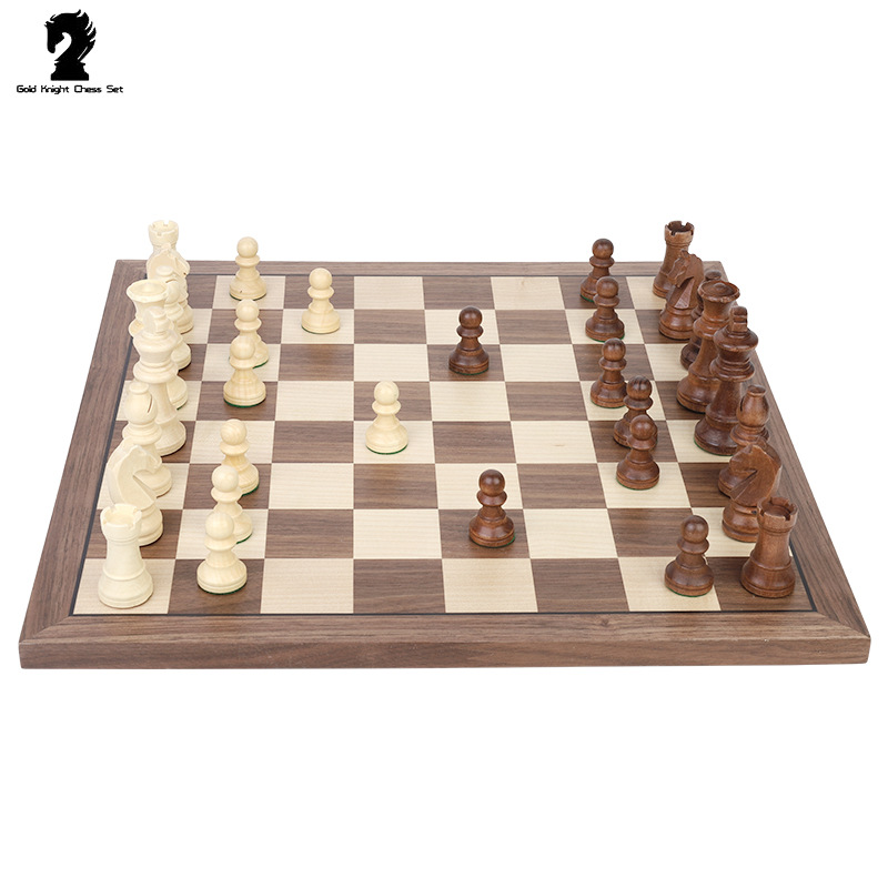 Tablero de Ajedrez de rejilla de madera maciza de grado competitivo de placa plana caliente de comercio exterior + ajedrez
