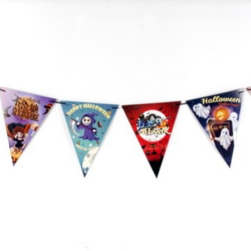 Pinjian Halloween decoración papel pull bandera centro comercial bar KTV decoración Halloween suministros pull bandera al por mayor