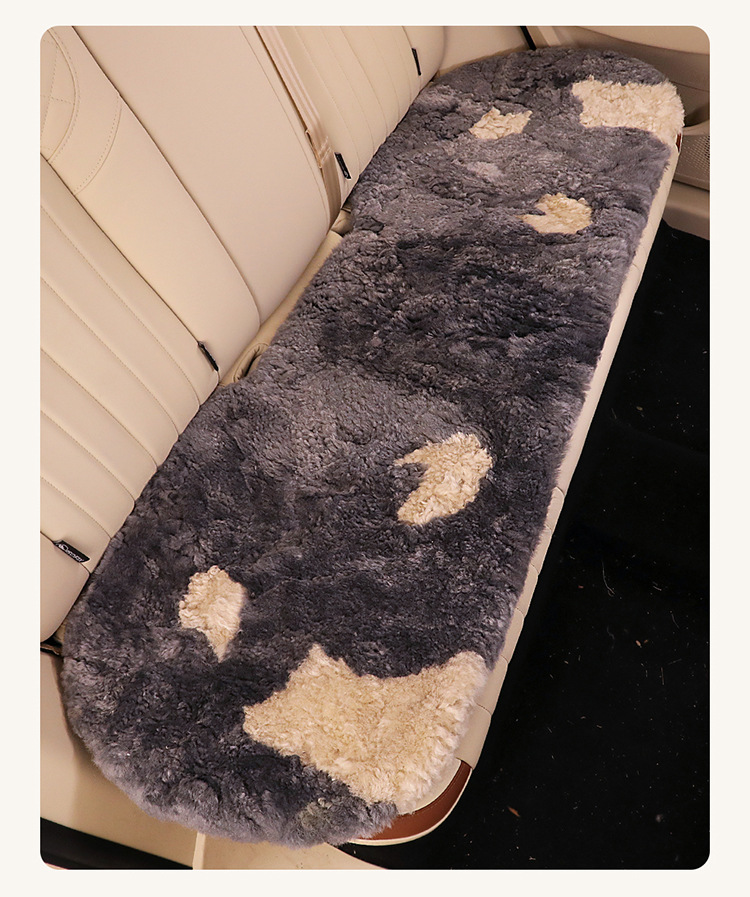 Winter pure wool car seat cushion violent bear cartoon unisex cute cartoon bear warm plush seat cushion