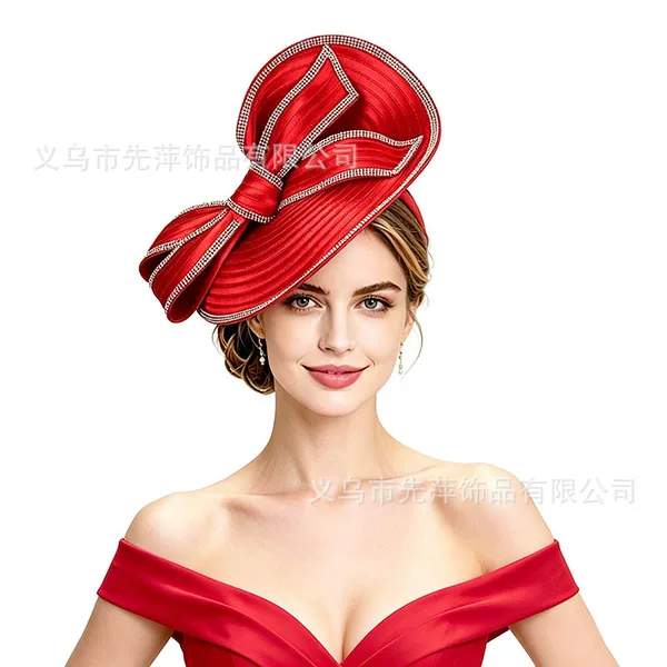 European and American bridal hats, French-style photo studio hats, formal wear accessories, extravagant hats, hats for fashion shows, and hats for horse racing festivals