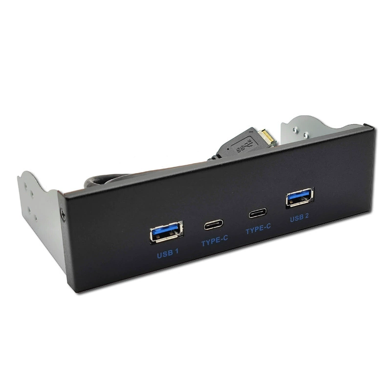 USB3.2 Type-C легкий привод 10 Гбит/с панельный хаб 3.5" 5.25" 19-pin на C-порт