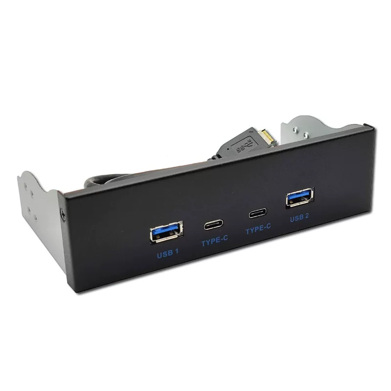 USB3.2 Type-C легкий привод 10 Гбит/с панельный хаб 3.5" 5.25" 19-pin на C-порт