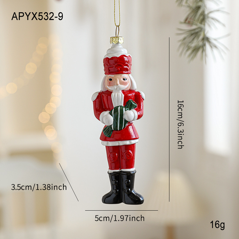 Nuevos colgantes de plástico Santa, colgantes de árbol de Navidad, adornos, artículos de decoración, artículos de diseño de atmósfera en stock