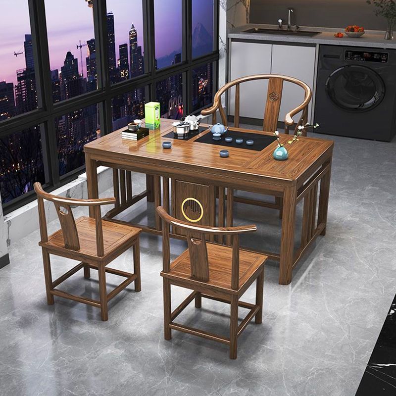 Nuevo estilo chino de madera sólida mesa de té silla combinación de mesa de té doméstica de oficina en un conjunto completo de mesa de té de kung fu mesa de té