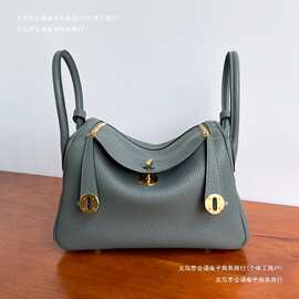 原版琳迪包手提缝制牛皮26单肩女蜡线半手工包